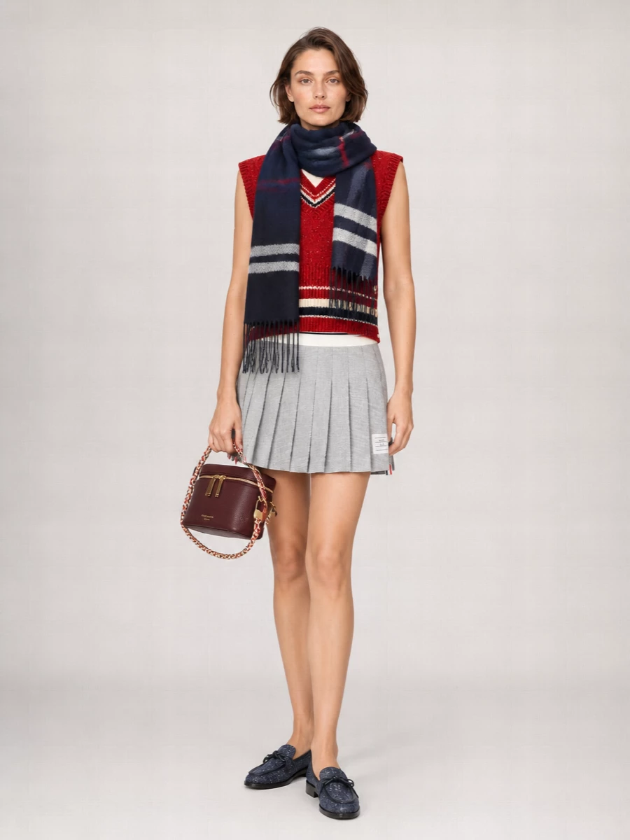 Burberry Cashmere Checked Scarf