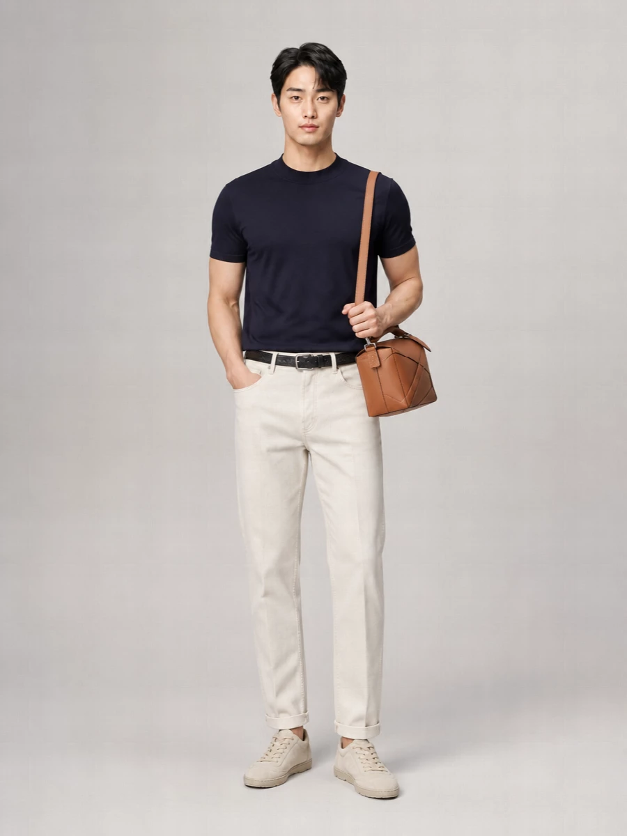 Brunello Cucinelli Cotton Mock Neck Short-Sleeve T-Shirt