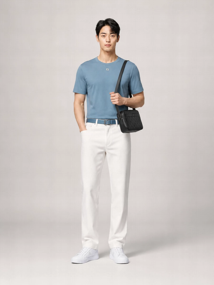 Fendi Cotton Regular-Fit Crew-Neck T-Shirt