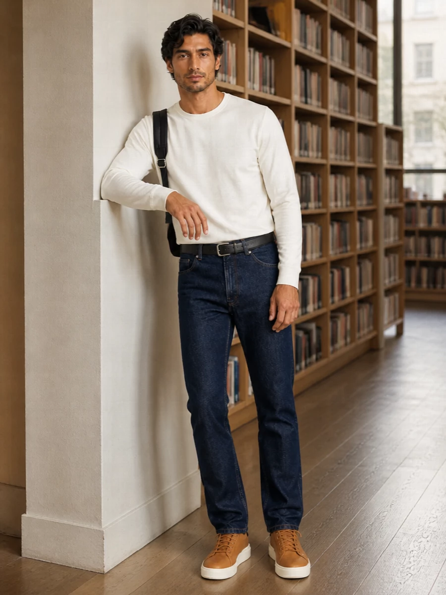 Timberland tee apc jeans tan sneakers outfit