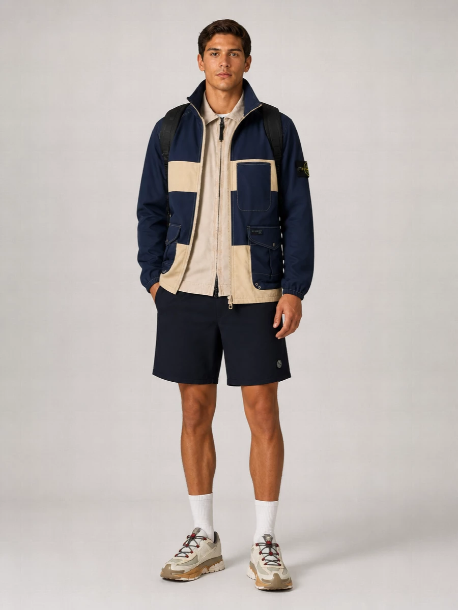 Fay Nylon Two Tone Sport Jacket