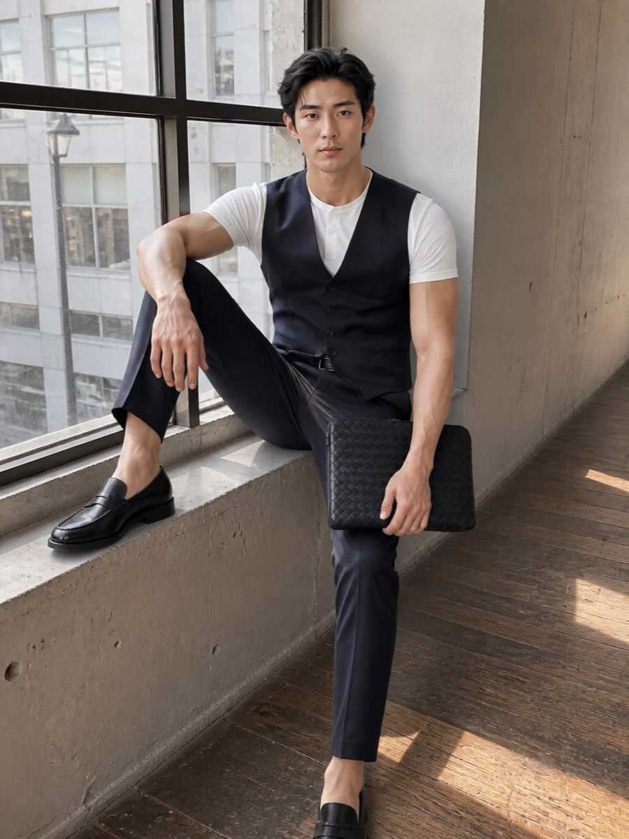 Tagliatore navy waistcoat pt torino trousers