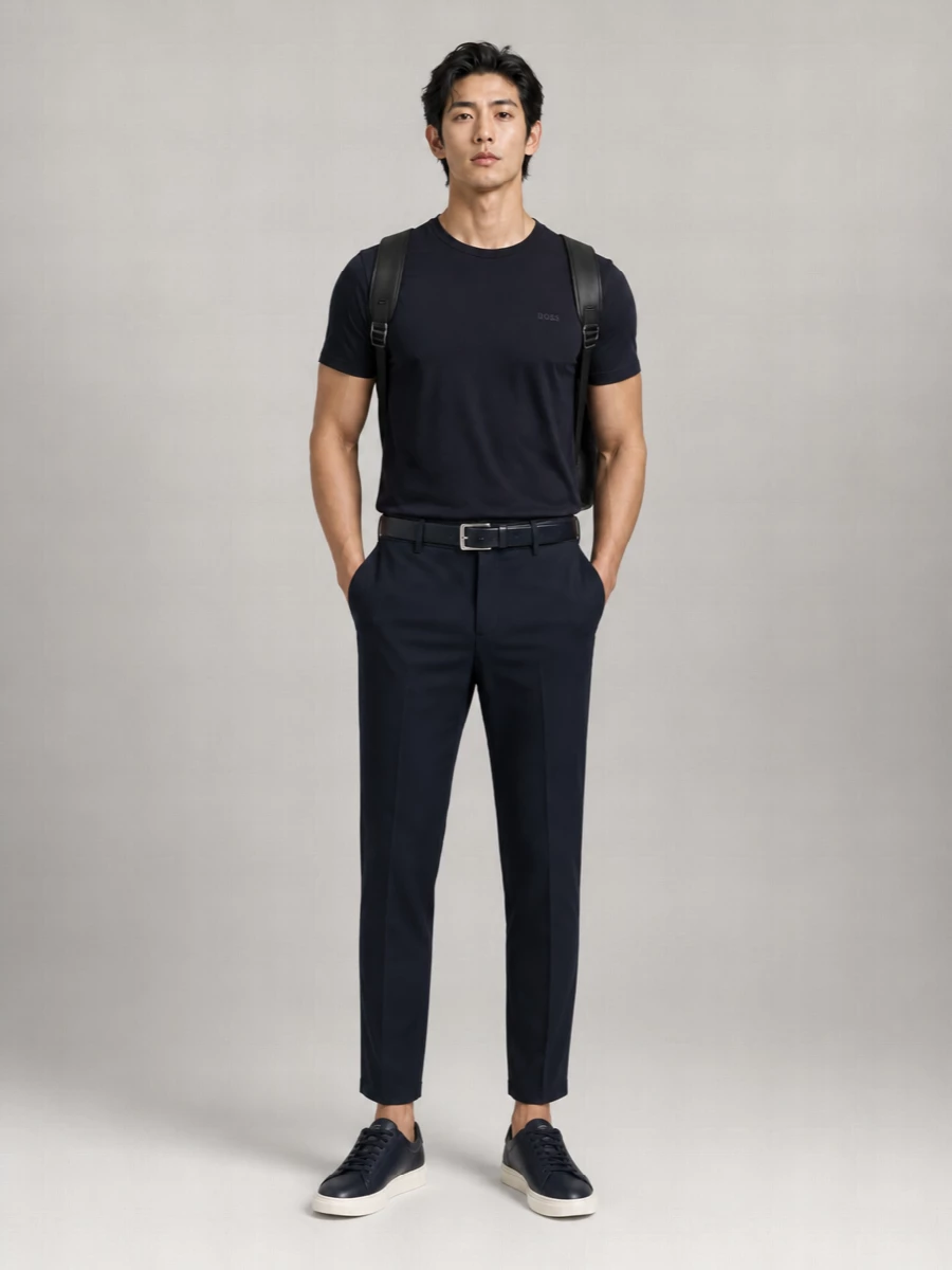 Boss Crew Neck Cotton T-Shirt With Short Sleeves