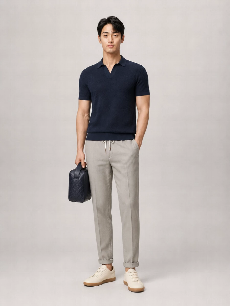 Bottega Veneta Leather Intrecciato Travel Pouch