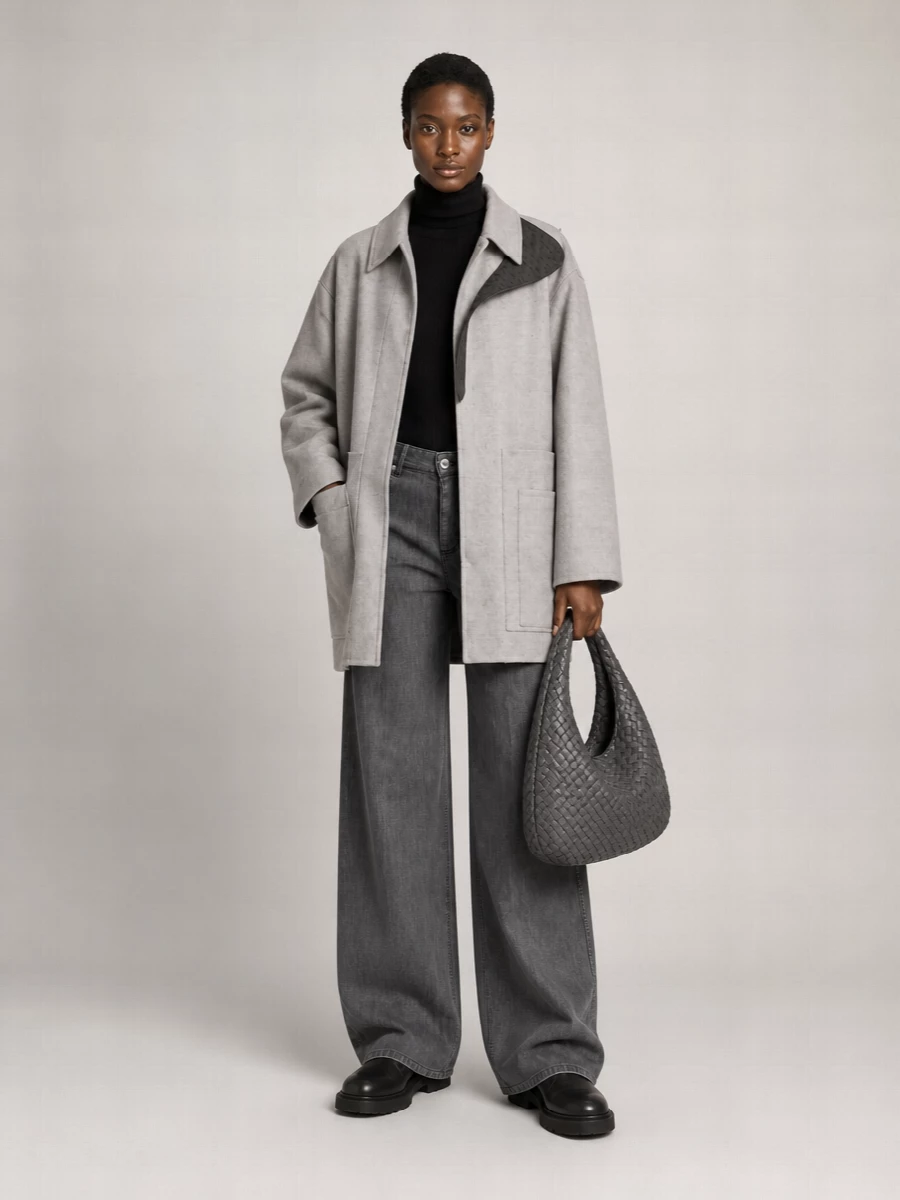 Bottega Veneta cashmere blend single breasted coat