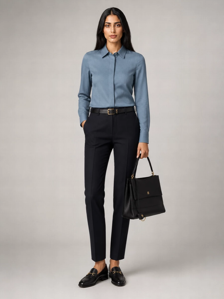 Gucci Silk Wool Straight-Leg Tailored Trousers