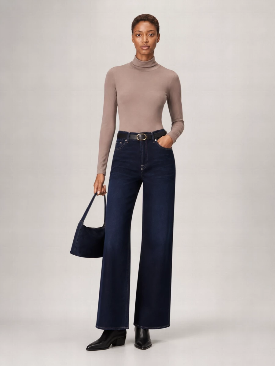 7 For All Mankind denim tailorless straight-leg jeans