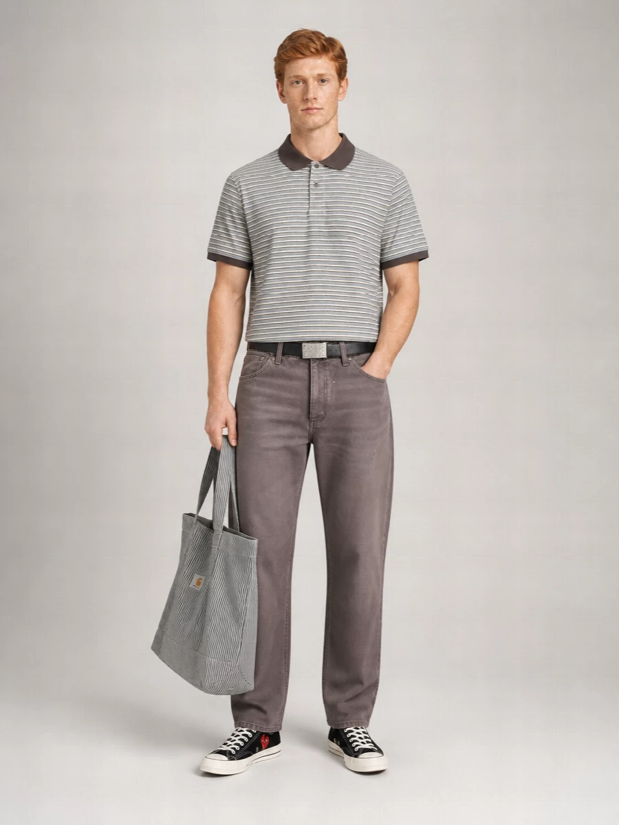 Carhartt Wip Cotton Striped Short-Sleeve Polo Shirt