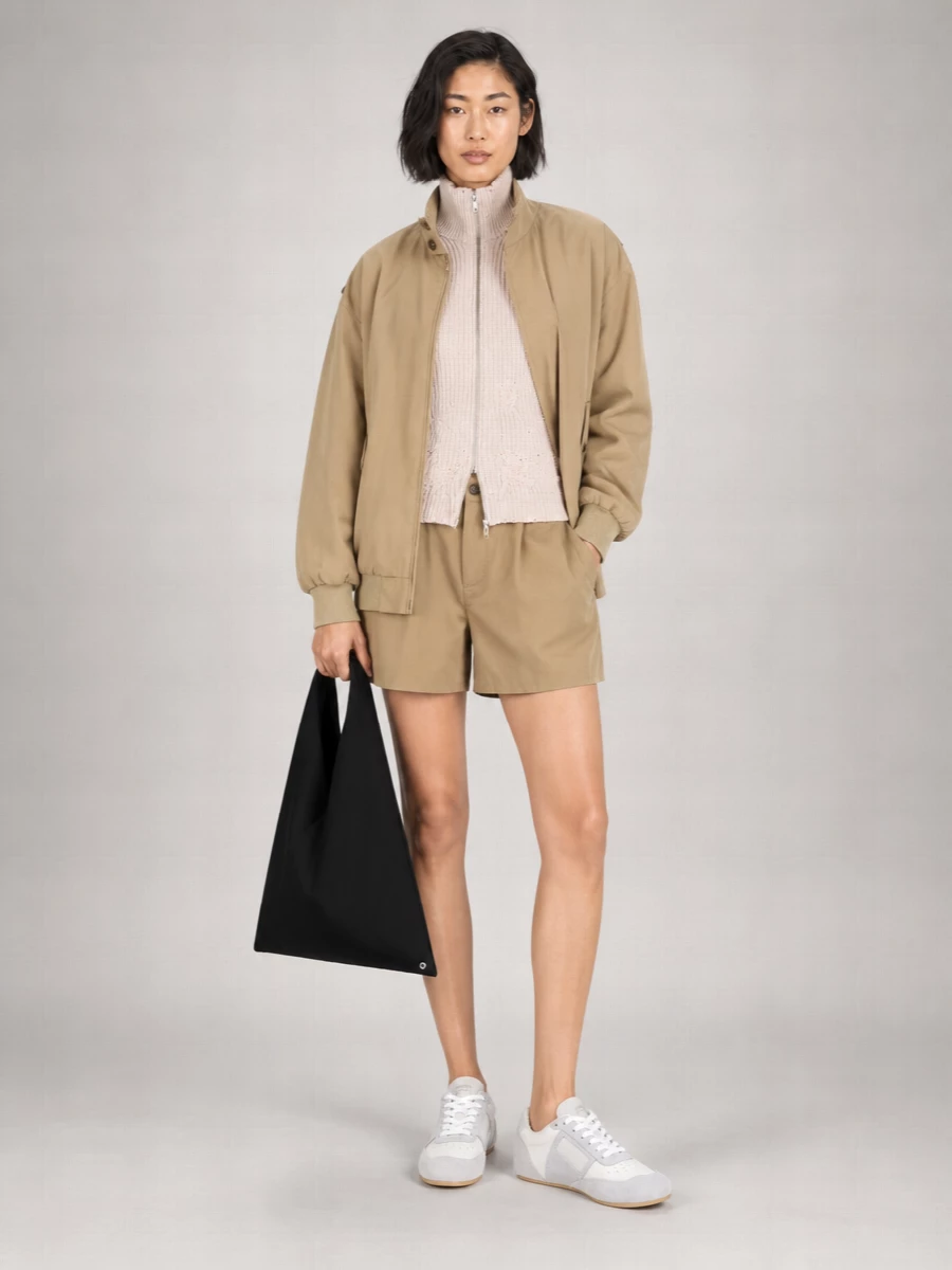 Mm6 Maison Margiela Ribbed Bomber Jacket