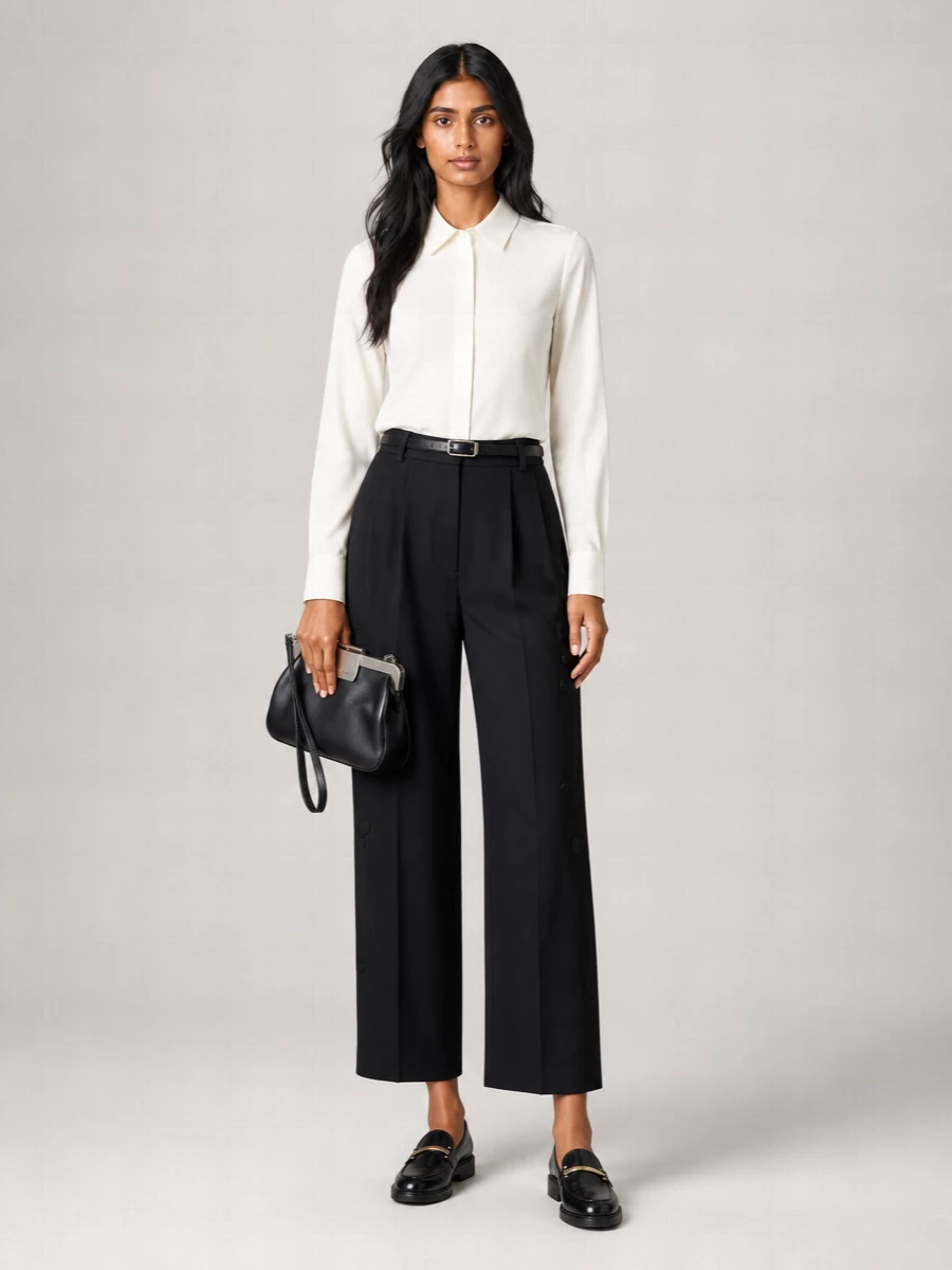Max Mara Cotton Wide-Leg Trousers