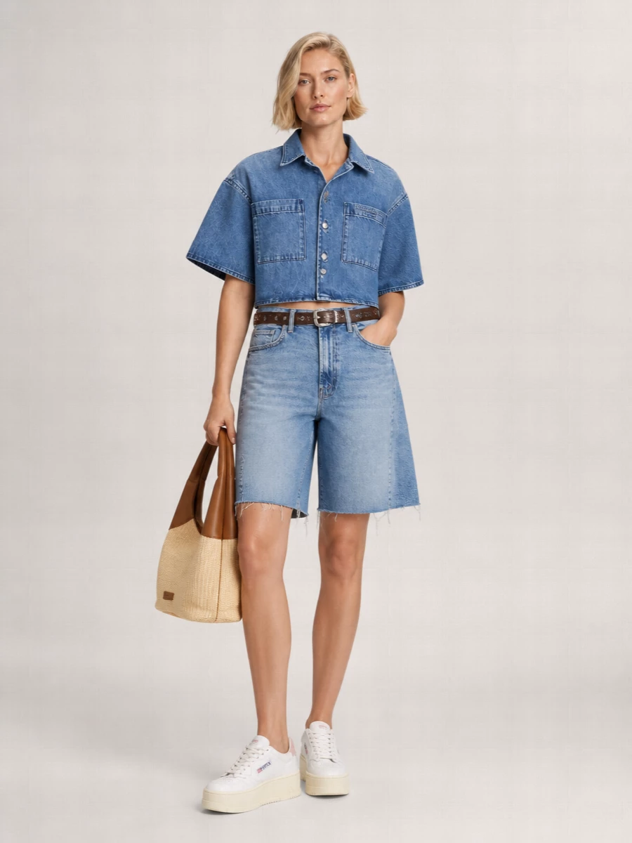 Themoiré Straw Shoulder Bag