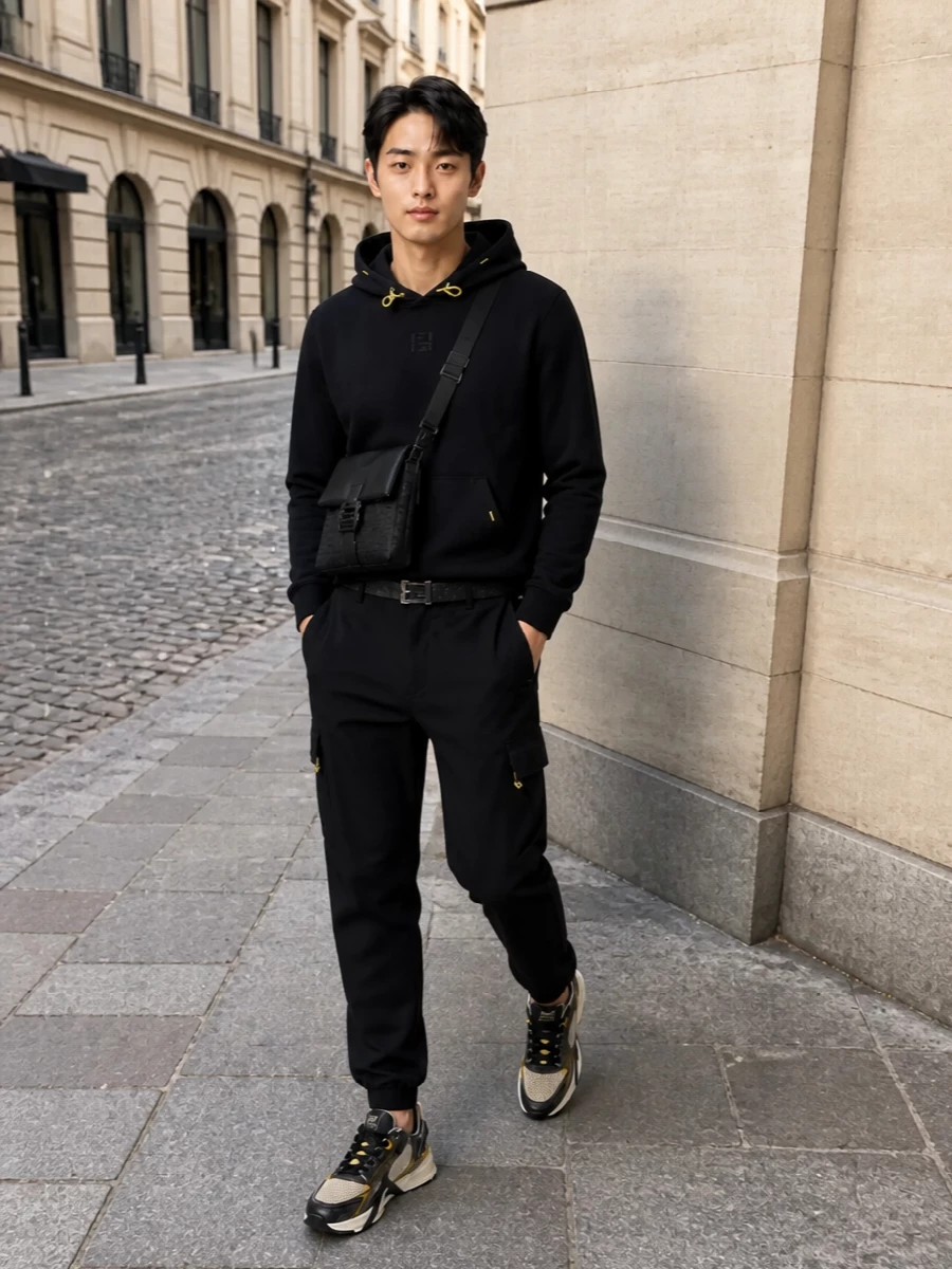 Fendi hoodie cargo track pants runners