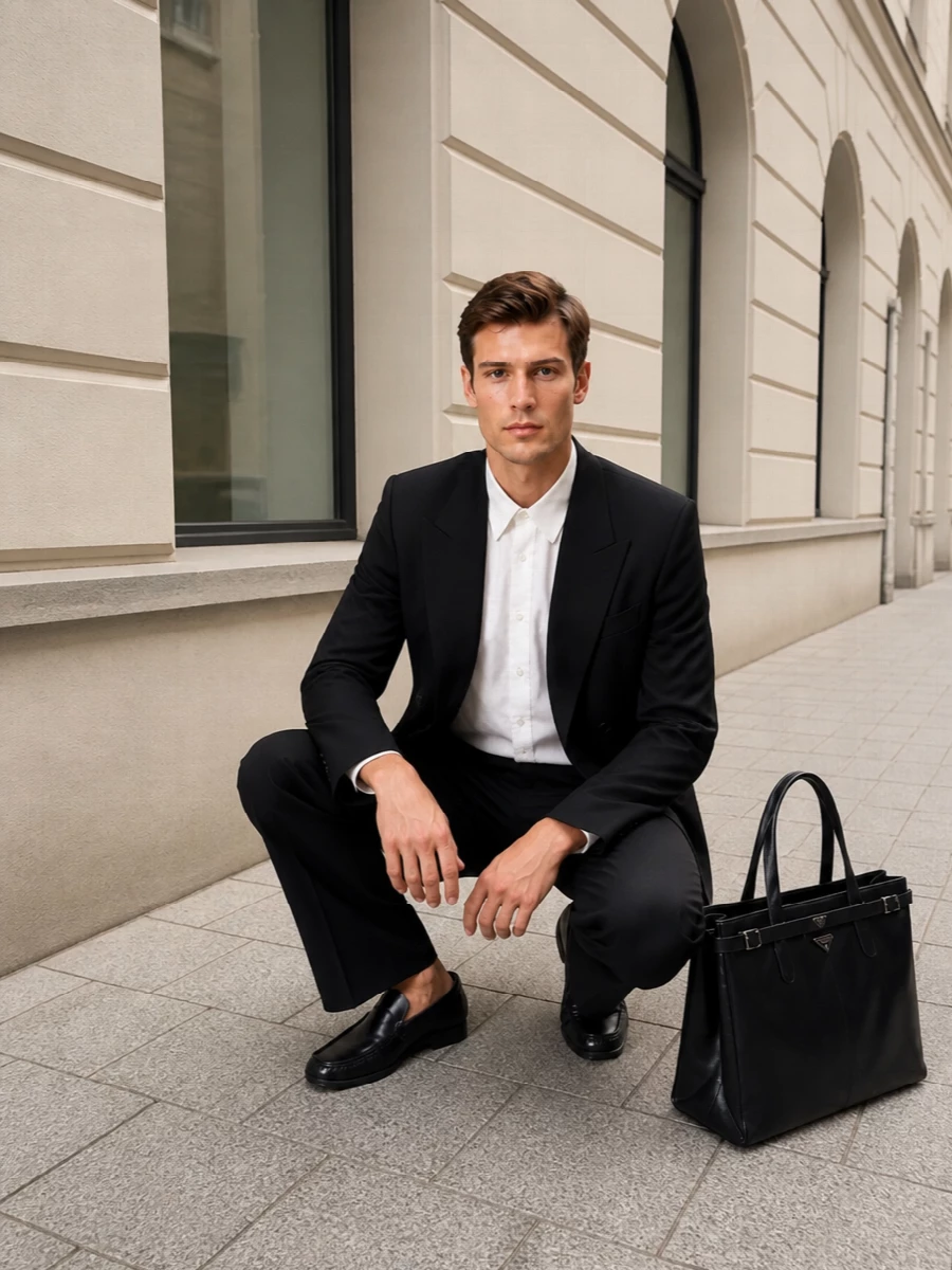 Balenciaga black blazer evening outfit