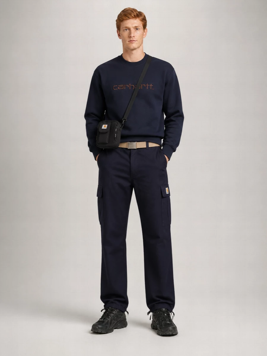 Carhartt Wip Cotton Slim-Fit Wide-Leg Trousers