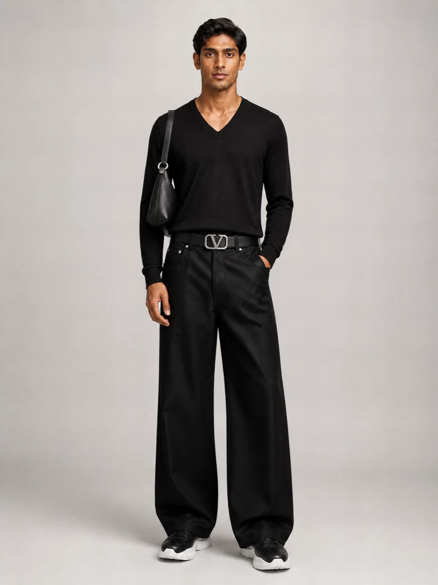 Rick Owens Cotton Oversized V-Neck Jumper