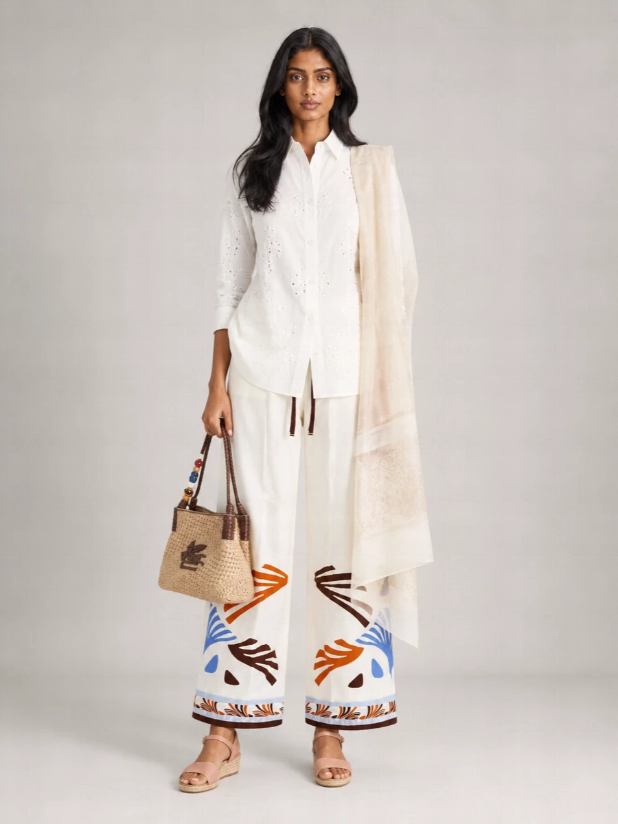 Etro Small Raffia Shoulder Bag