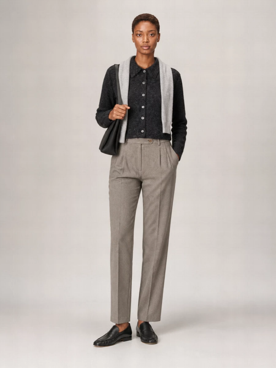 Our Legacy Alpaca Cropped Long-Sleeve Polo Cardigan