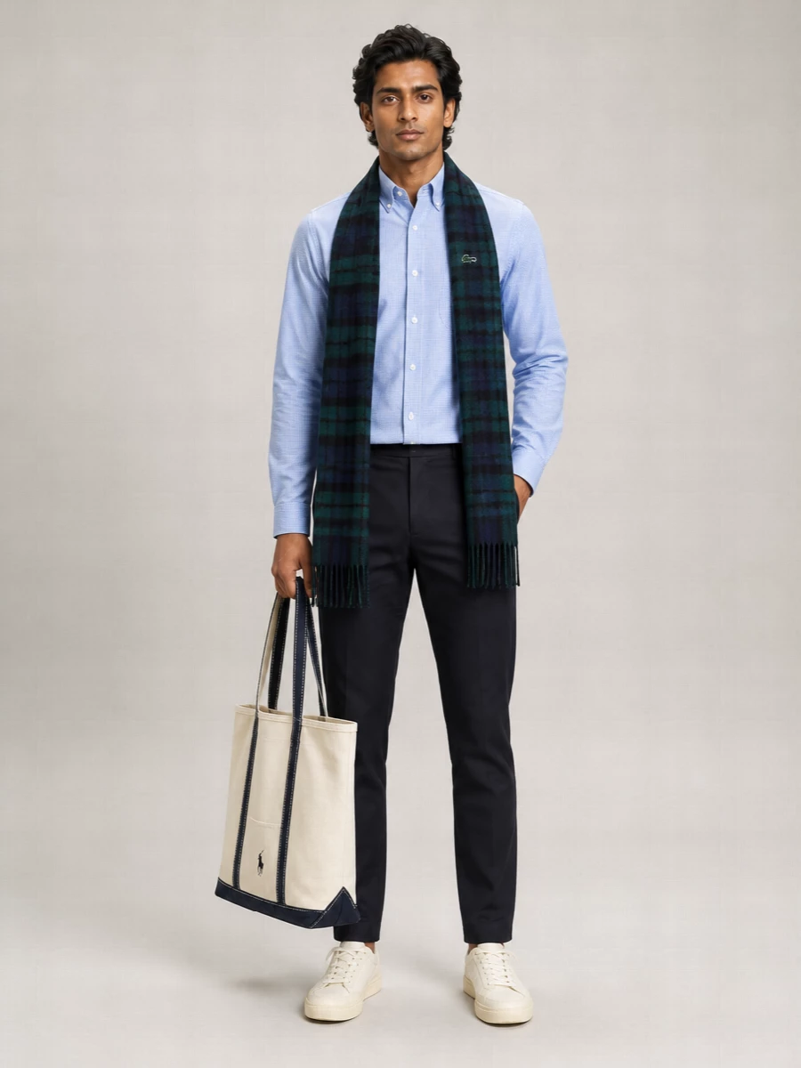 Lacoste checked regular-fit shirt