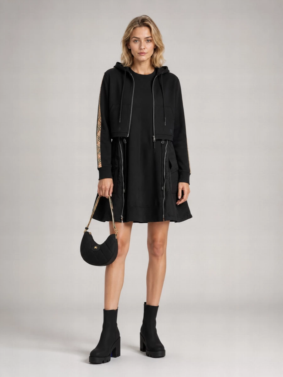 Burberry Cotton Hooded Zip Jacket