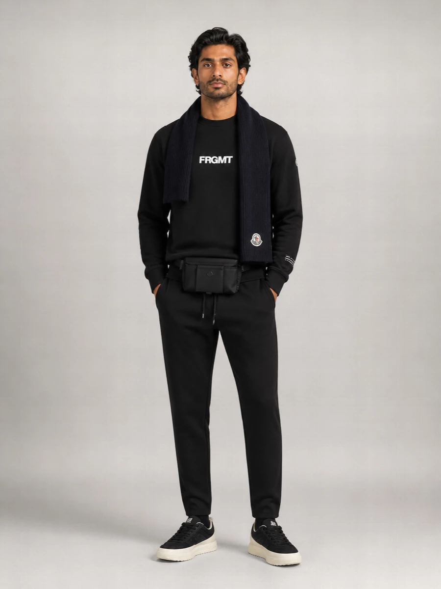 Moncler Cotton Logo Print Sweatshirt