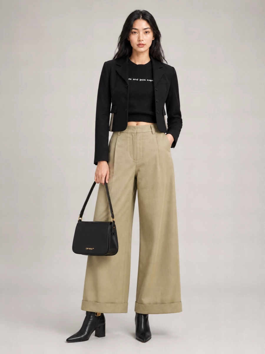 Palm Angels Virgin Wool Blend Single-Breasted Blazer