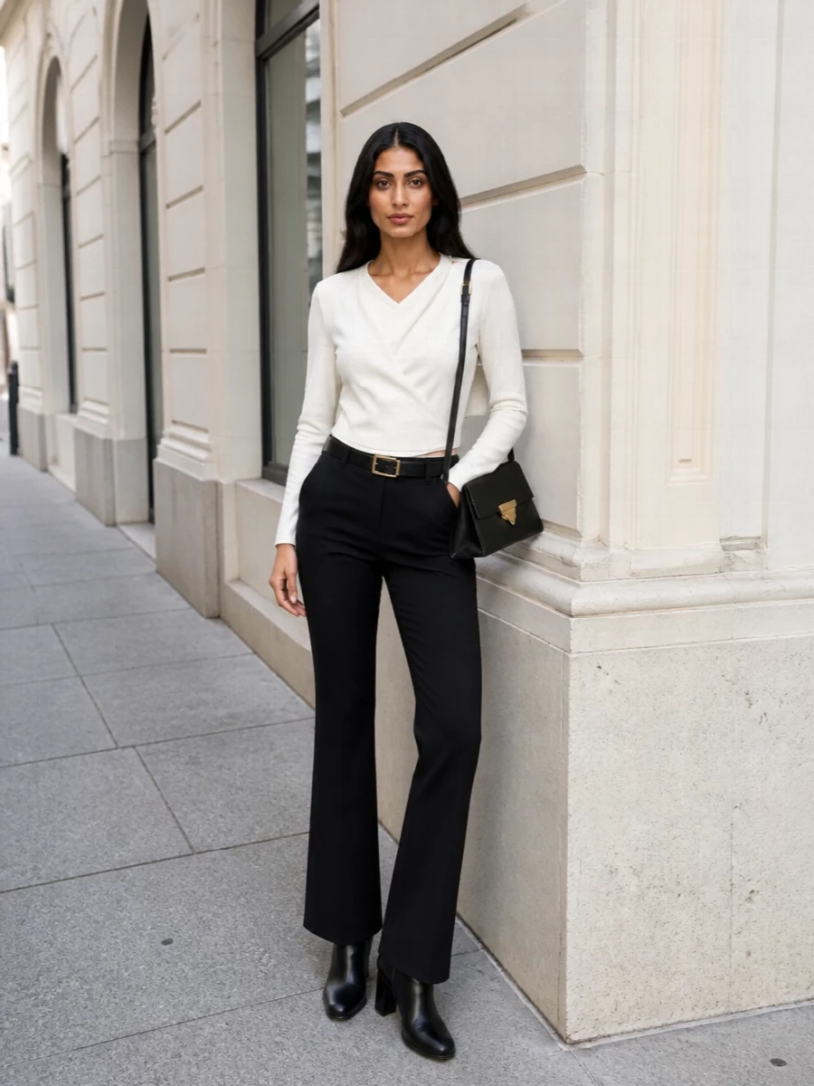 Courreges trousers prada bag ankle boots