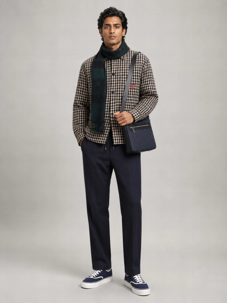 Drôle De Monsieur Checked Cotton Overshirt