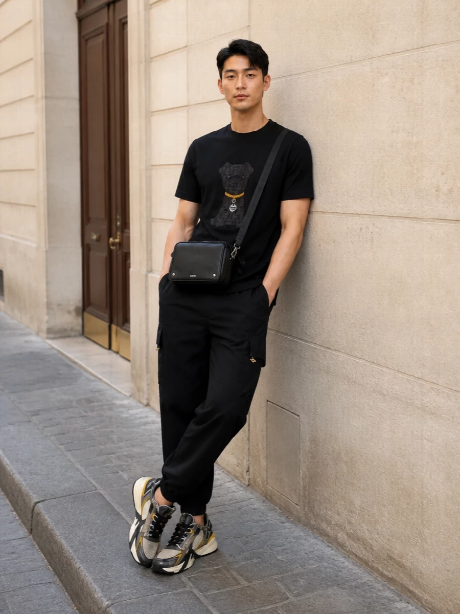 Fendi runner outfit cargo track pants