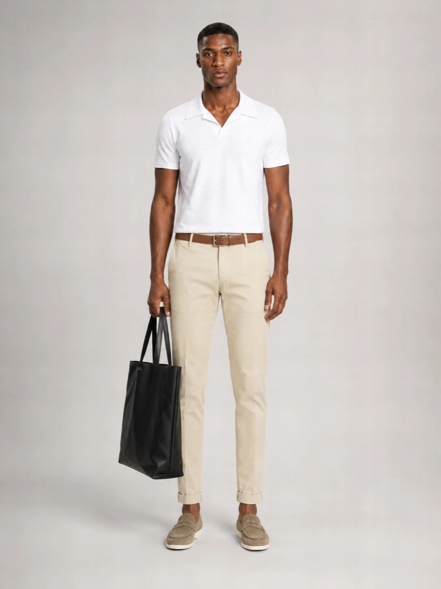 Dondup Stretch Cotton Straight-Leg Chino Trousers