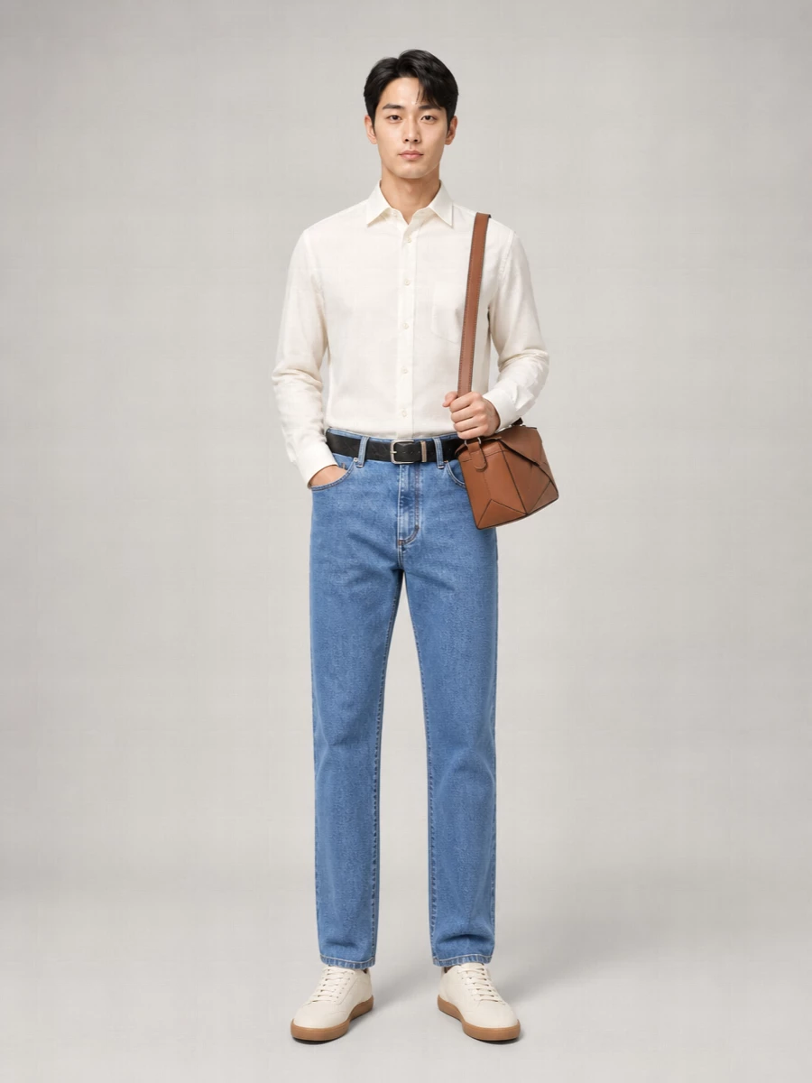 Zegna Denim High-Rise Straight-Leg Jeans