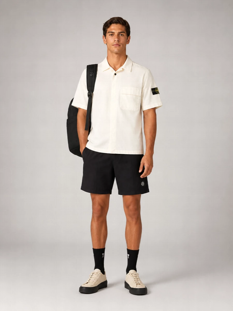 Stone Island Logo Patch Swim Shorts
