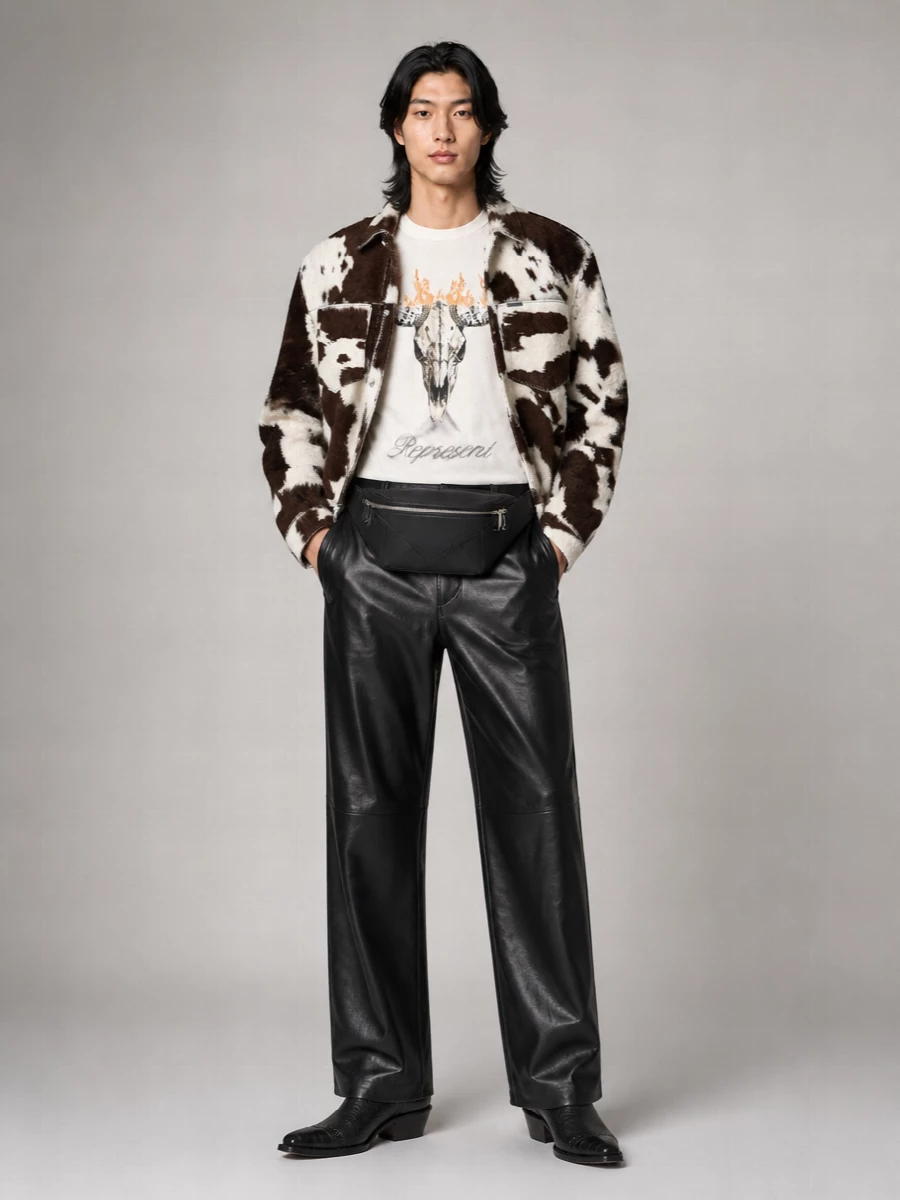 Represent Leather Shirt Jacket