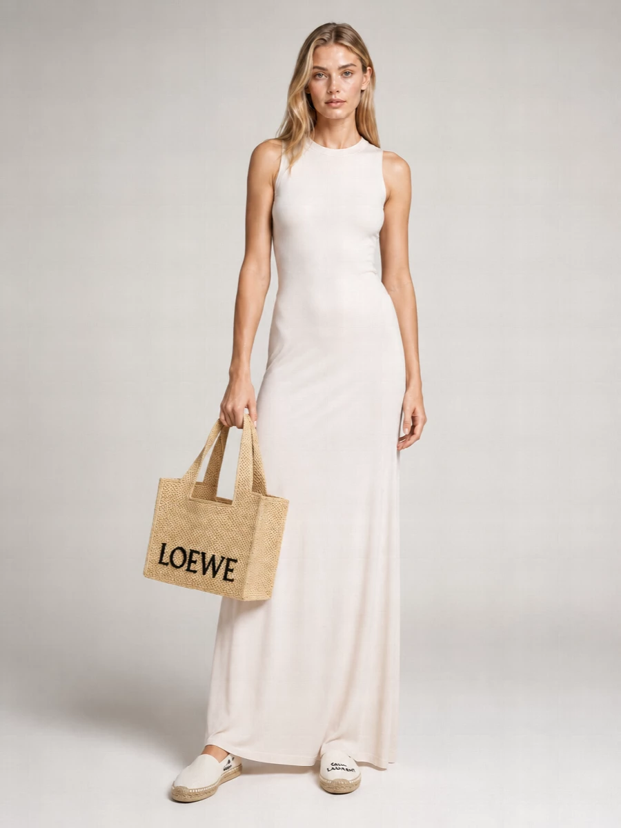 Loewe Raffia Medium Tote Bag