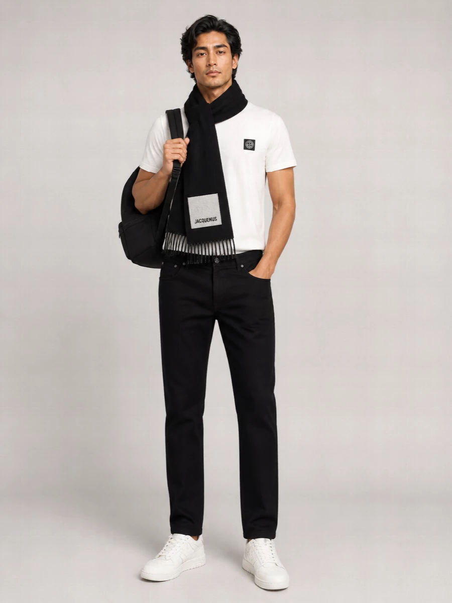Stone Island Cotton Slim-Fit Ribbed Crew-Neck Logo-Patch T-Shirt