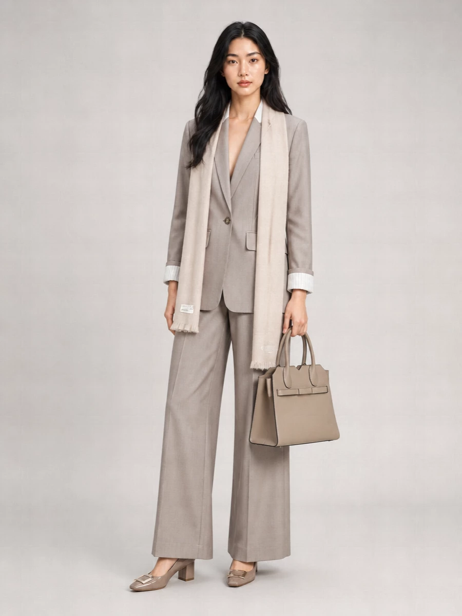 Victoria Beckham Collarless Suit Jacket