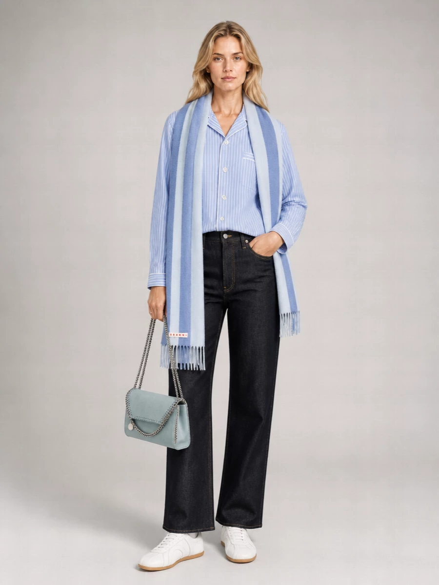 Tekla Cotton Sateen Embroidered Shirt