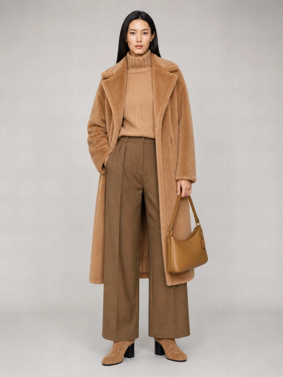 Max Mara Camel Hair Silk Coat