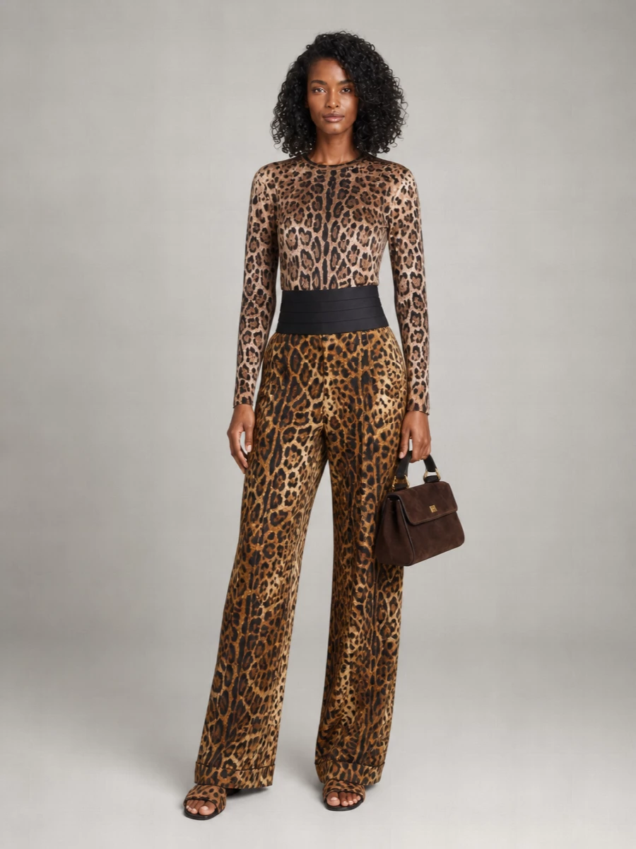 Dolce&Gabbana High-Rise Pleated Wide-Leg Trousers