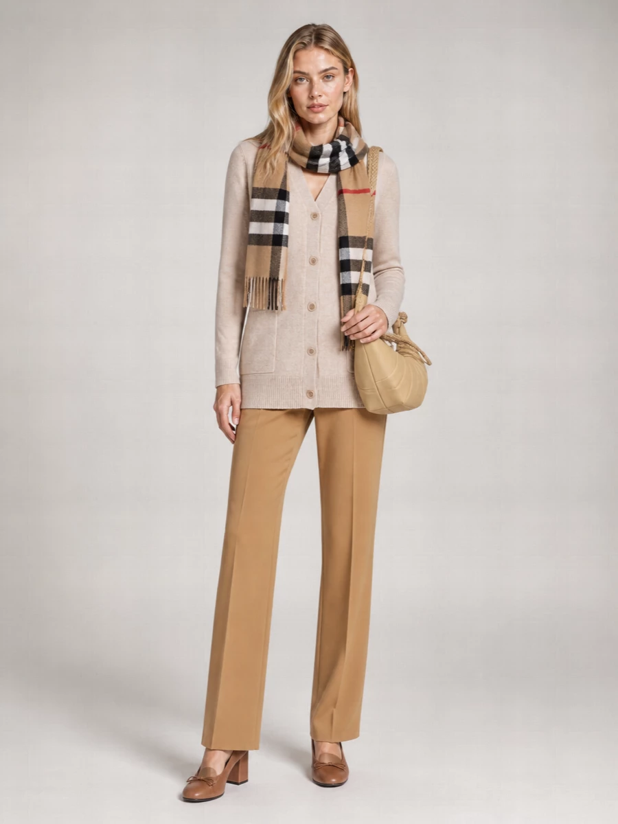 Max Mara Cashmere Wool Sequin Embroidered V-Neck Long-Sleeve Cardigan