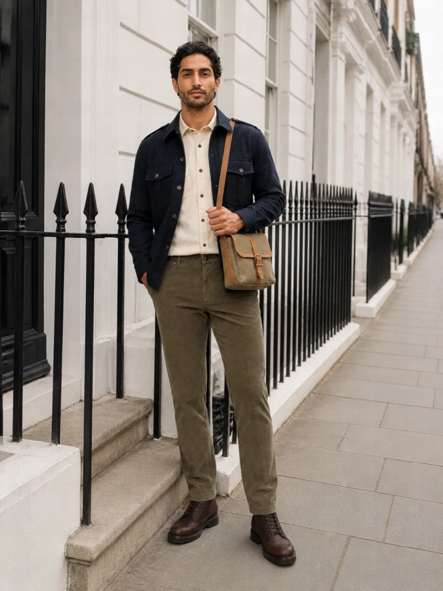Brunello cucinelli utility overshirt corduroy trouser