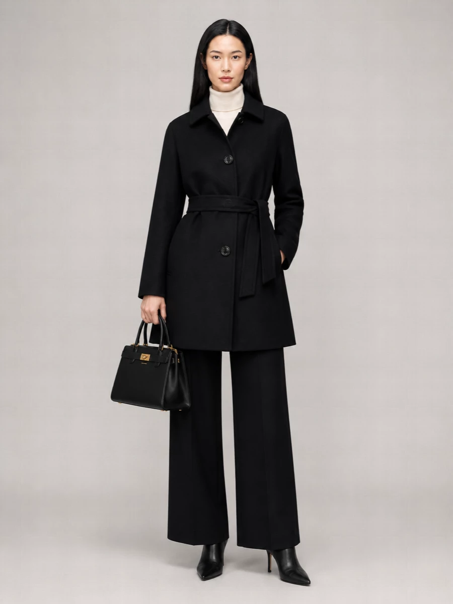 Max Mara Camel Hair Single Breasted Coat