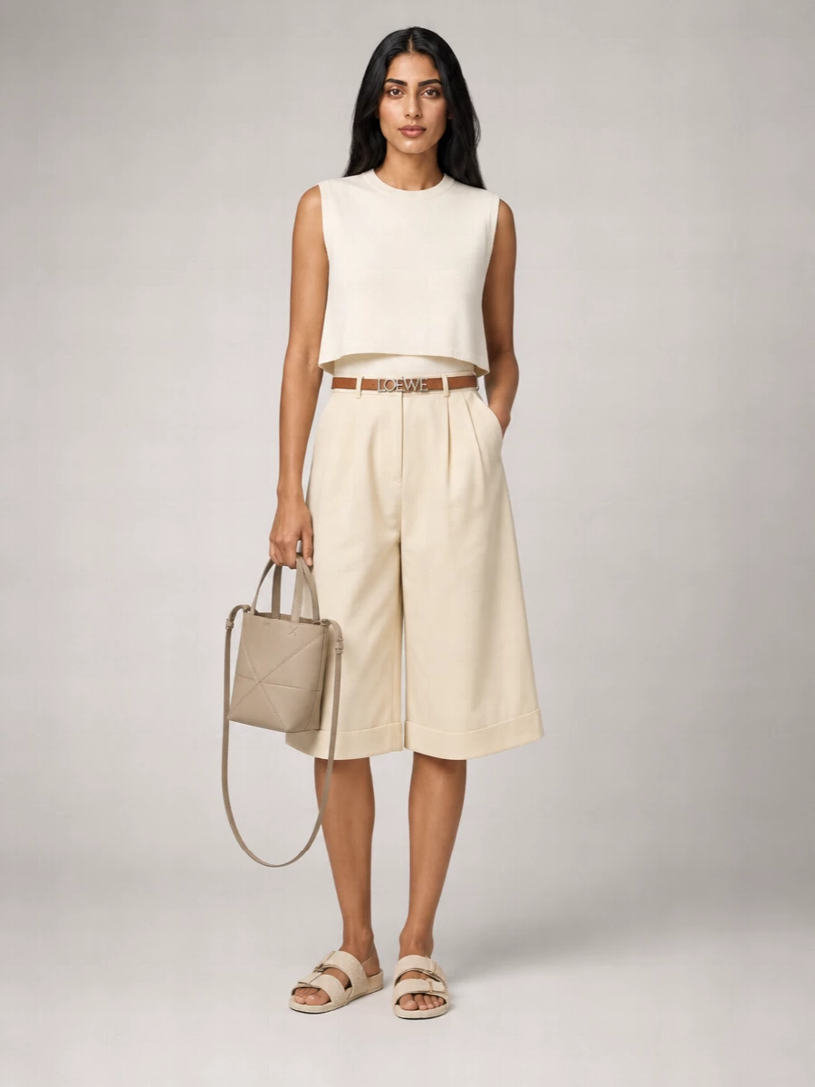 Loewe Wide-Leg Tailored Shorts