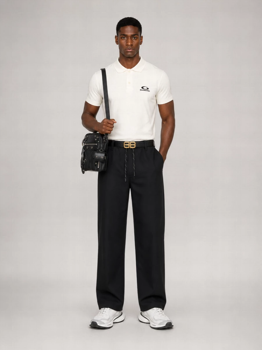 Balenciaga Oversized Cotton Polo Shirt