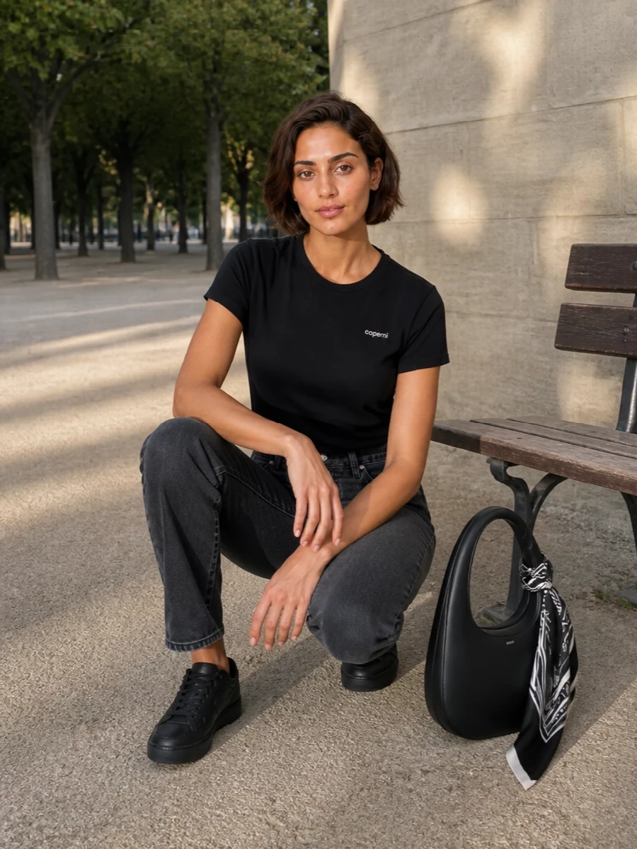 Coperni tee toteme charcoal jeans sneakers