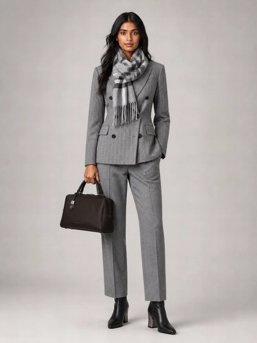 Brunello Cucinelli Embroidered Stretch Wool Blend Blazer