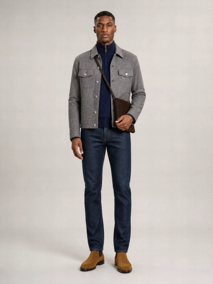 Jacob Cohen Virgin Wool Trucker Jacket