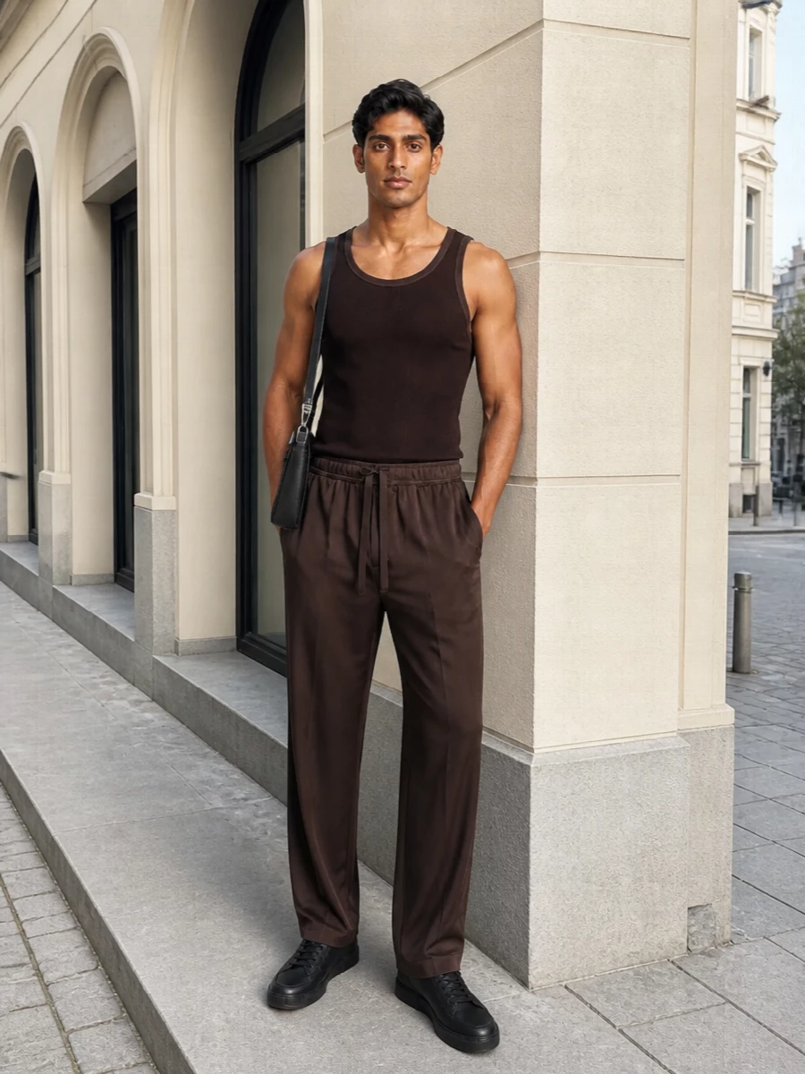 Dolce gabbana brown tank chocolate track pants
