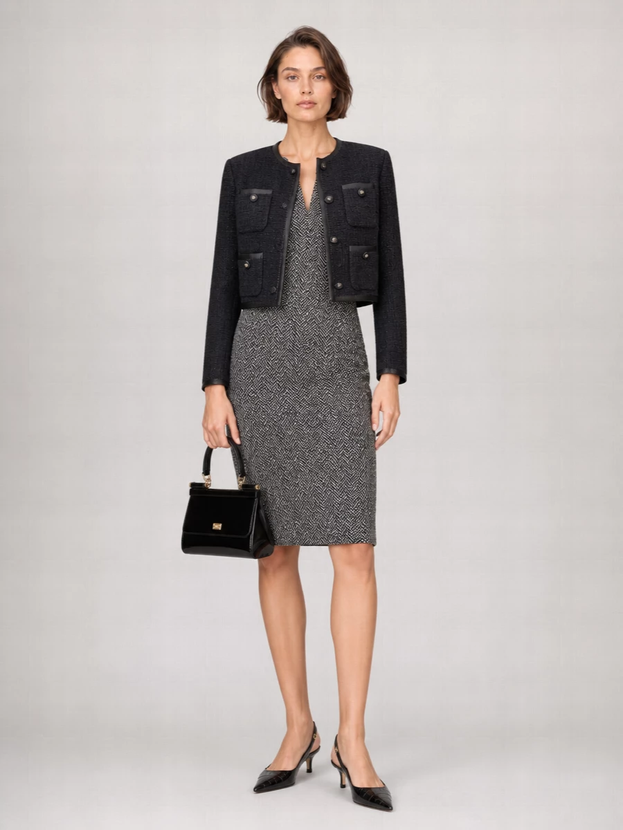 Dolce&Gabbana Silk Blend Tweed Jacket