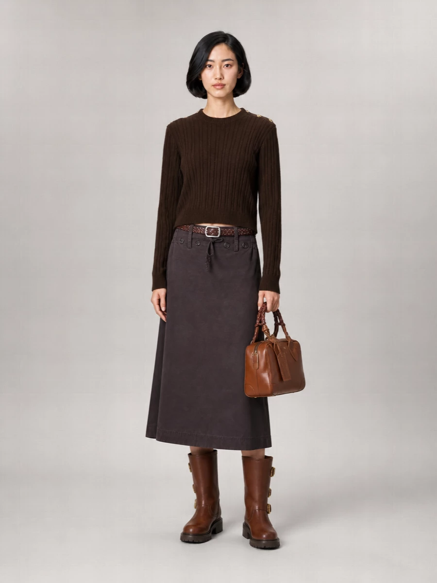 Golden Goose Cotton A-Line Skirt