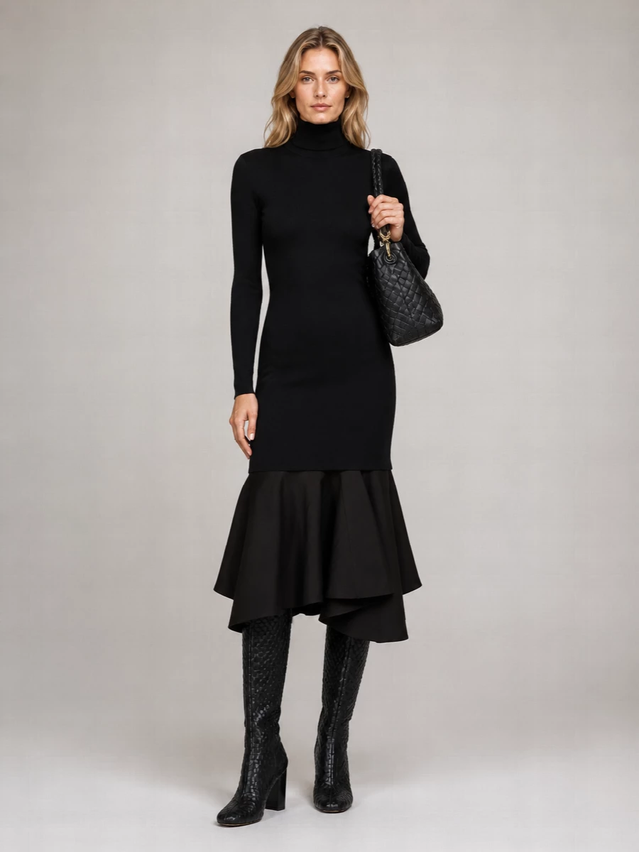 Bottega Veneta Leather Intrecciato Knee-High Boots